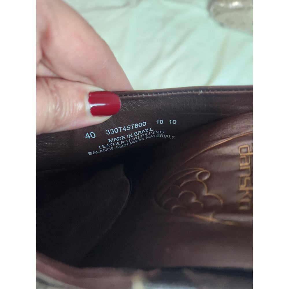 Dansko Mules slide on leather shoe with button detail sz 40 - 9.5/10 boho office - Picture 5 of 8